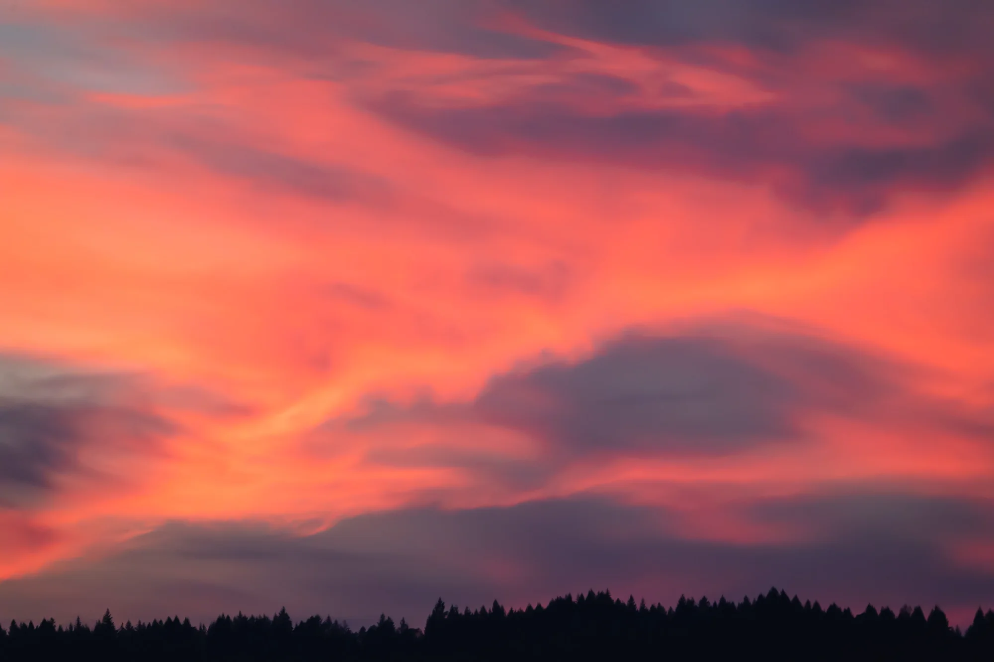 Sunset clouds over Hood Canal