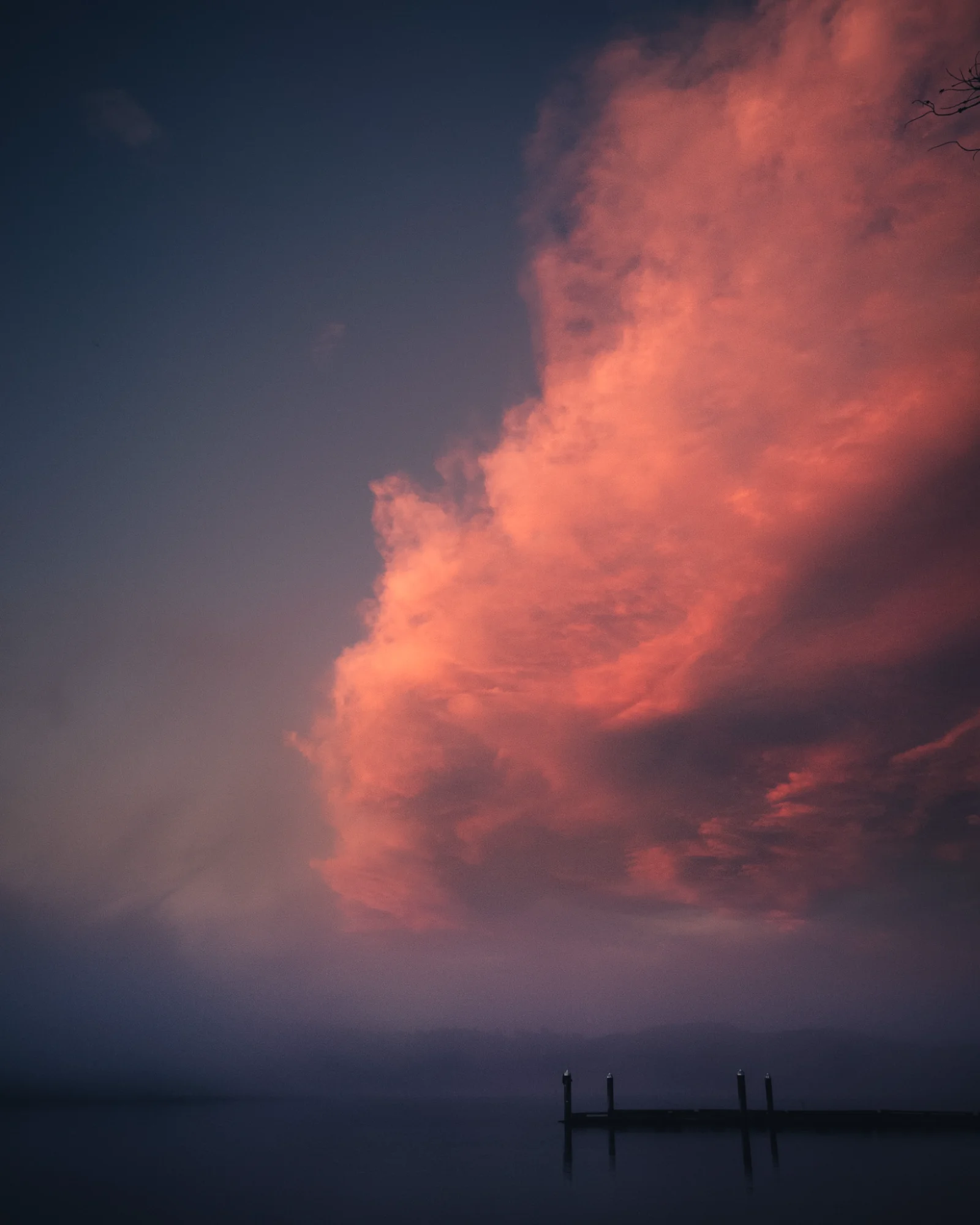 Dock extending into Hood Canal waters